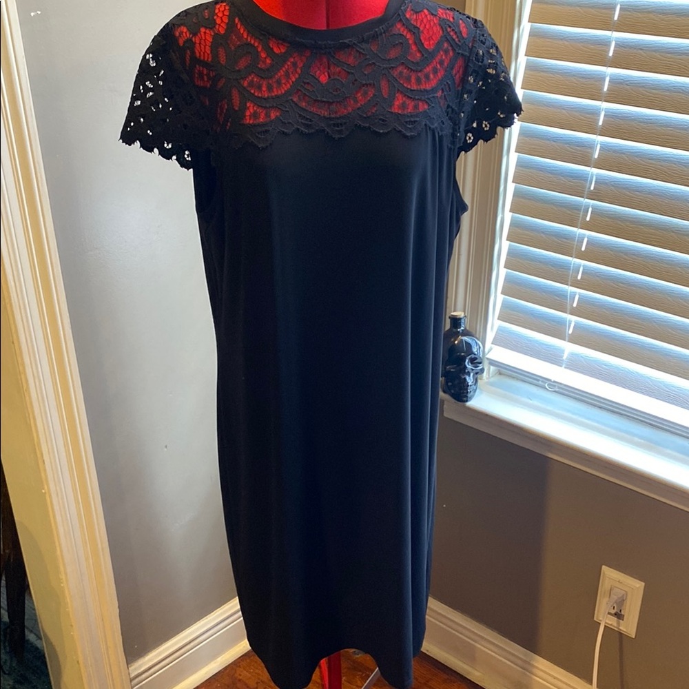 Nine West Black Lace Mini Dress